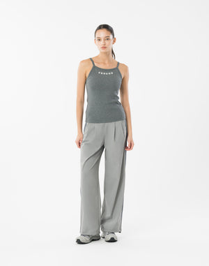 CRONOS WOMEN BLACK LETTER TANKTOP【GRAY】