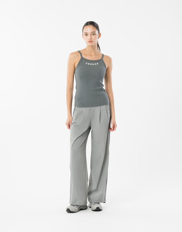 CRONOS WOMEN BLACK LETTER TANKTOP【GRAY】