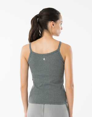 CRONOS WOMEN BLACK LETTER TANKTOP【GRAY】