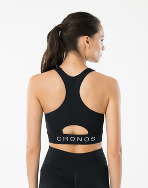 CRONOS WOMEN STRETCH BRA【BLACK】