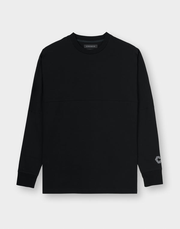 CRONOS Icon Dolman L/S TEE【BLACK×GREIGE】