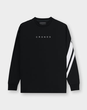CRONOS CROSSLINE L/S TEE【BLACK】