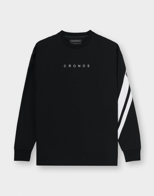 CRONOS CROSSLINE L/S TEE【BLACK】