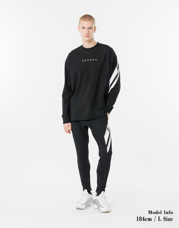 CRONOS CROSSLINE L/S TEE【BLACK】