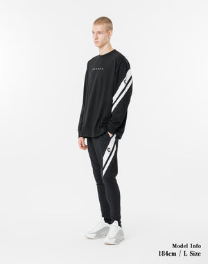 CRONOS CROSSLINE L/S TEE【BLACK】