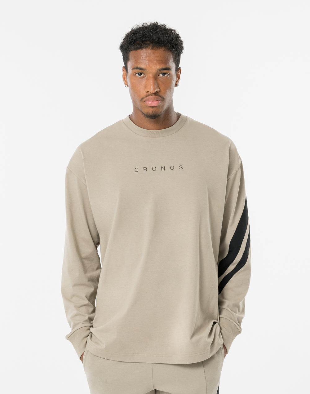 CRONOS CROSSLINE L/S TEE【グレージュ】