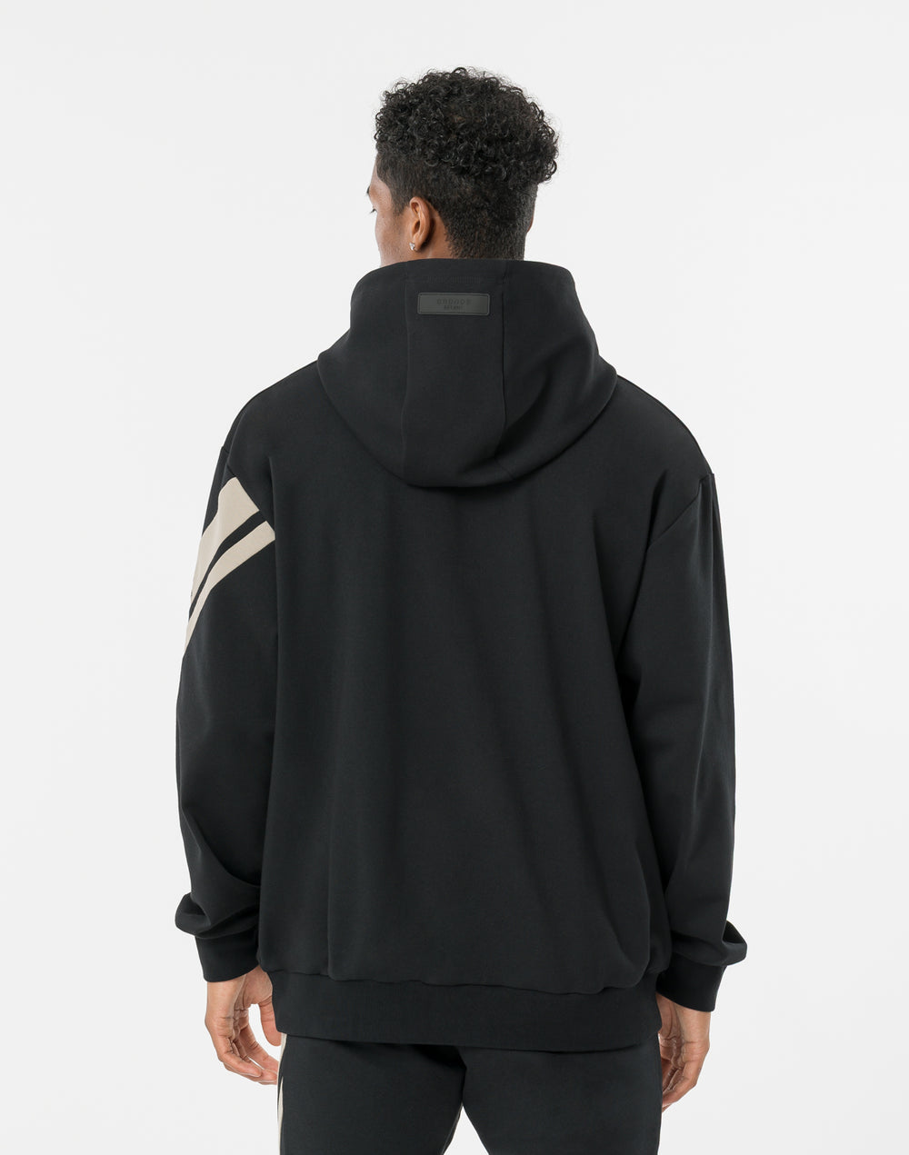 CRONOS CROSSLINE HOODIE【BLACK×GREIGE】
