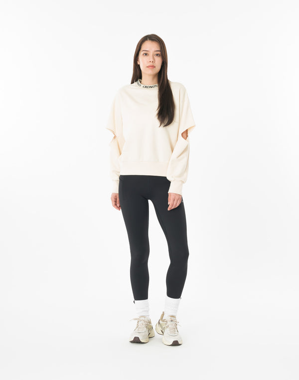 CRONOS WOMEN CUT OUT SWEAT【CREAM】