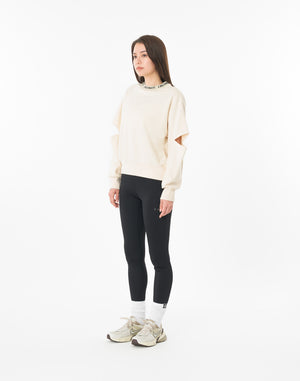 CRONOS WOMEN CUT OUT SWEAT【CREAM】