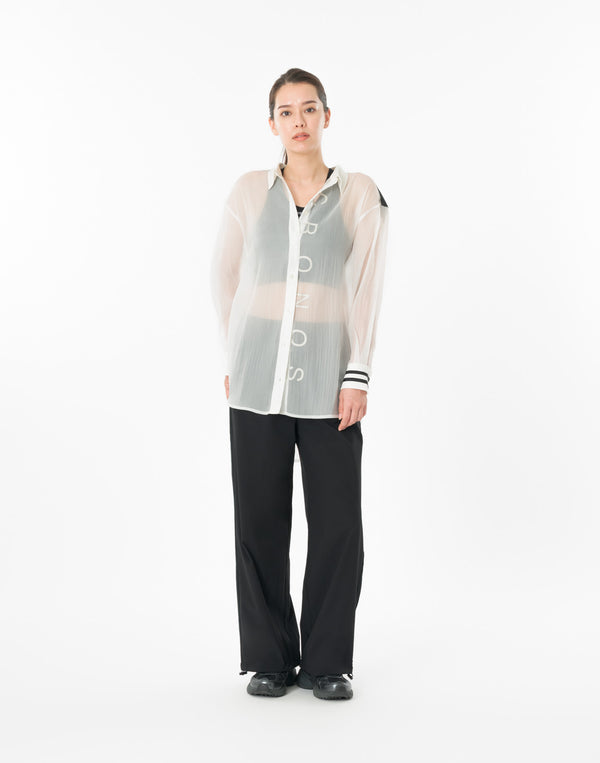 CRONOS WOMEN SHEER SHIRTS【WHITE】