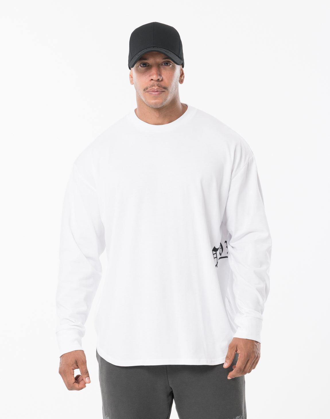 CRONOS BLACKLETTER L/S TEE【WHITE】