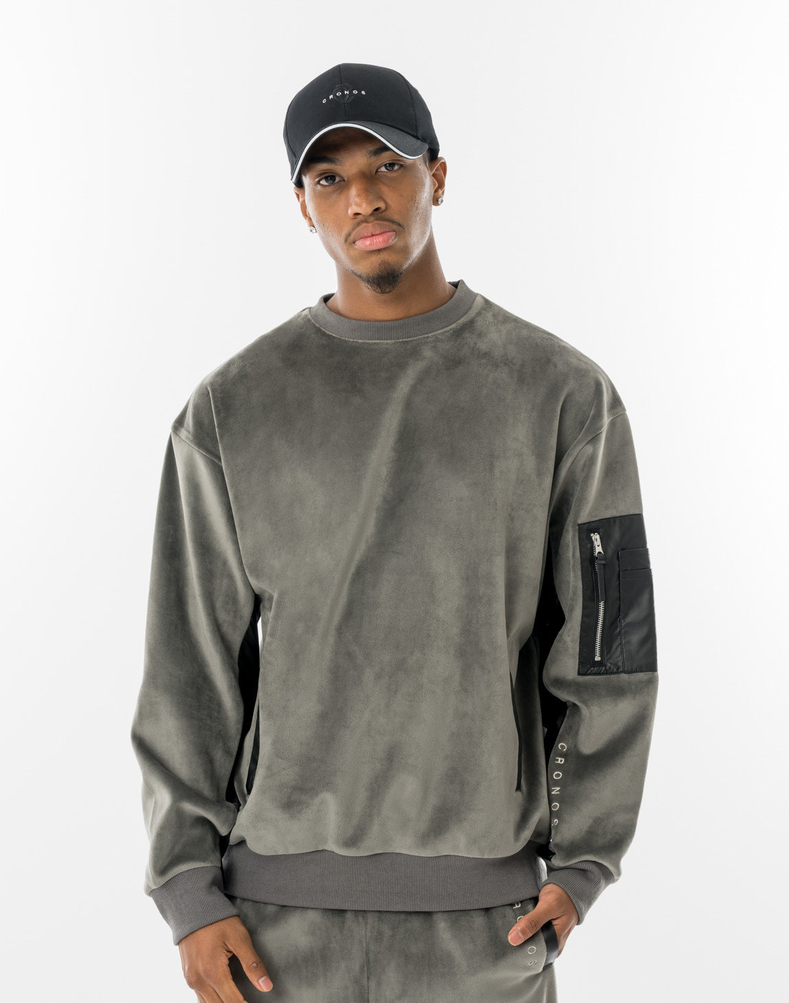 CRONOS FUR EDGE SWEAT【D.GRAY】