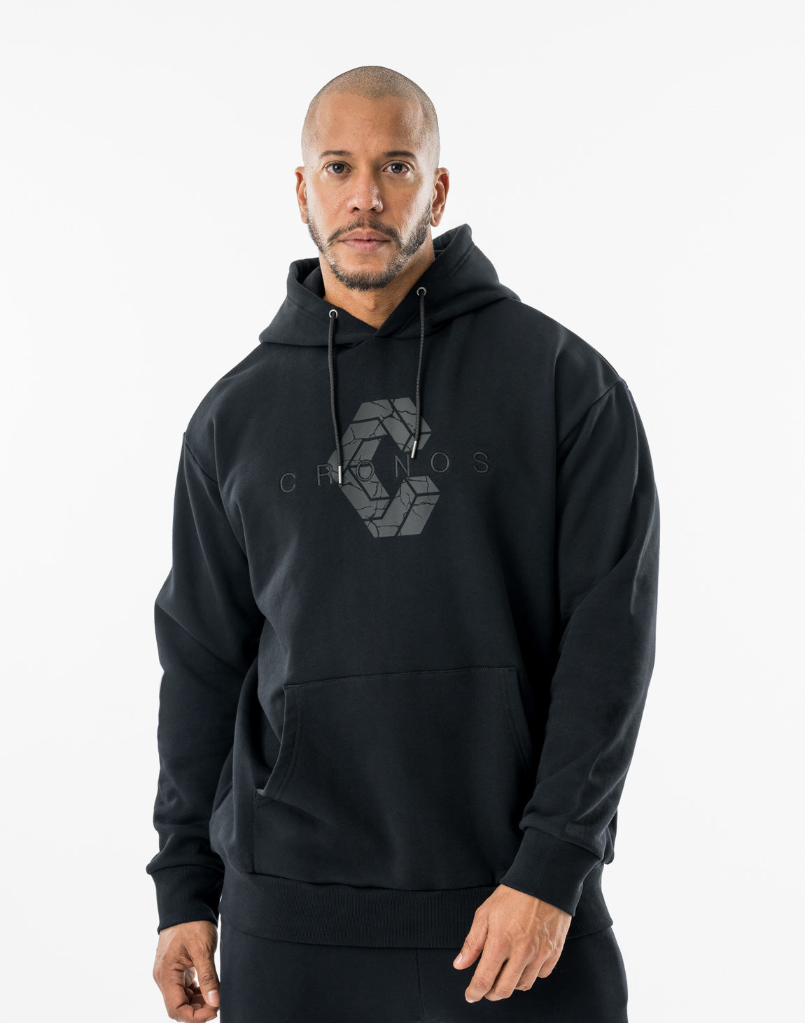CRONOS COTTON DEPTH HOODIE【BLACK】