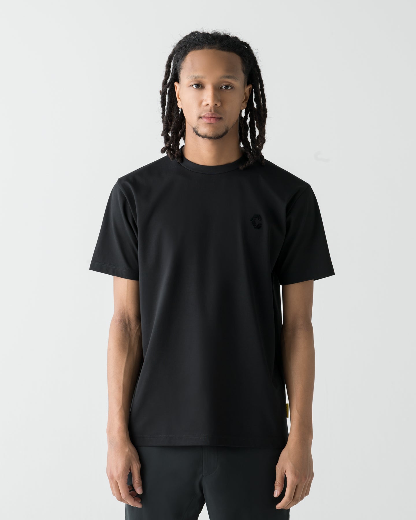 CRONOS ブラック ロンT Sサイズ CRONOS TEXTURE REGULAR S/S TEE【BLACK】