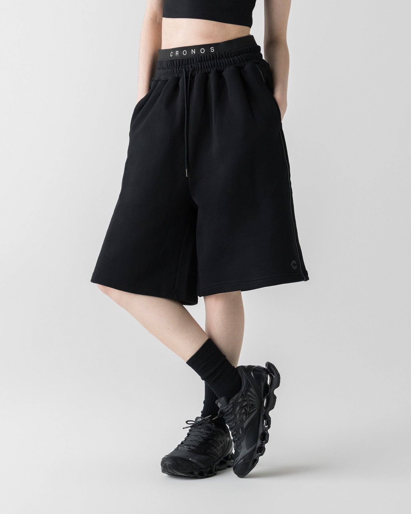 unisex】CRONOS×MEISA ACTIVE HALF PANTS【BLACK】