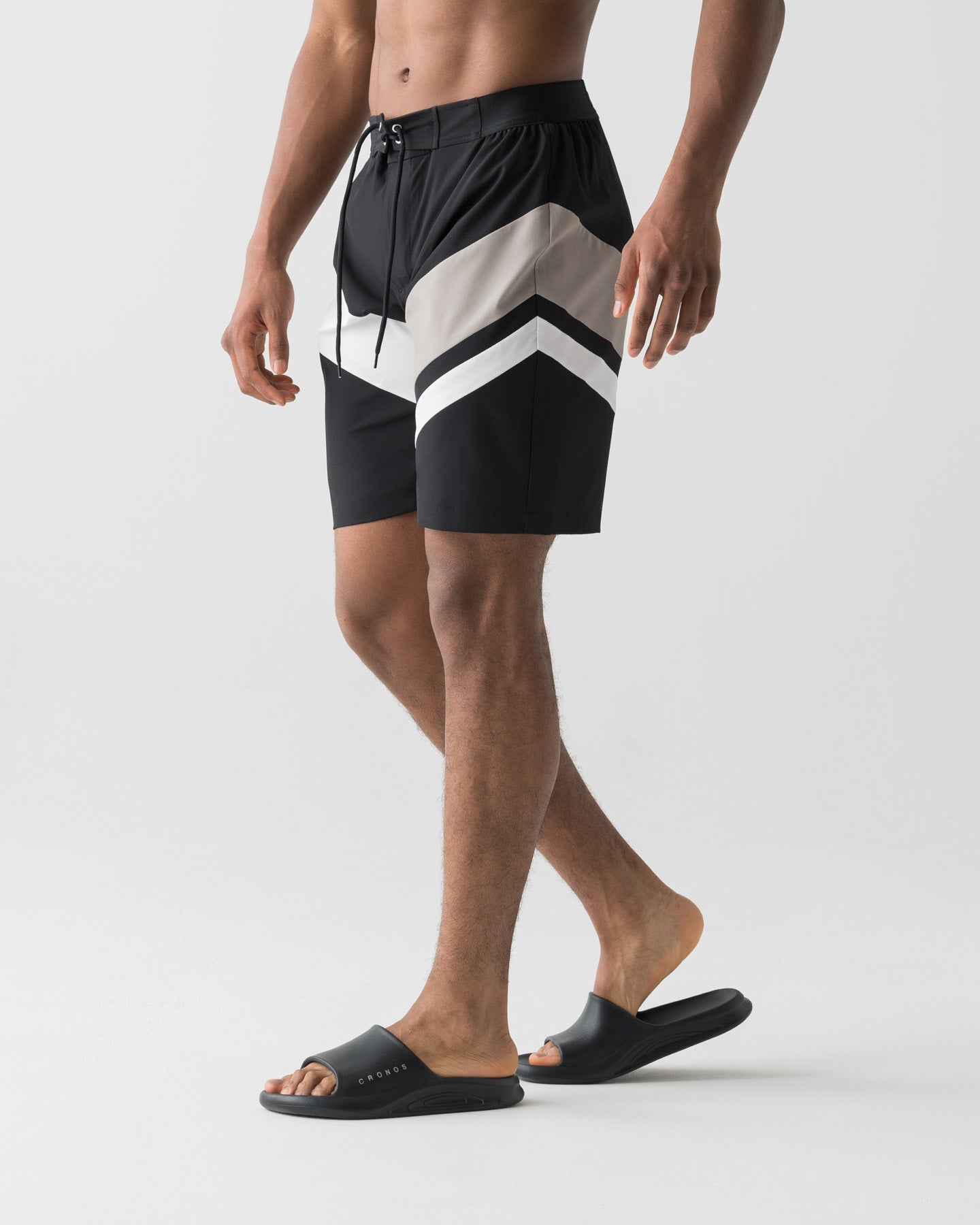 CRONOS サーフパンツ CRONOS COLOR BLOCK COMPETITION SHORTS【BLACK×GREIGE】