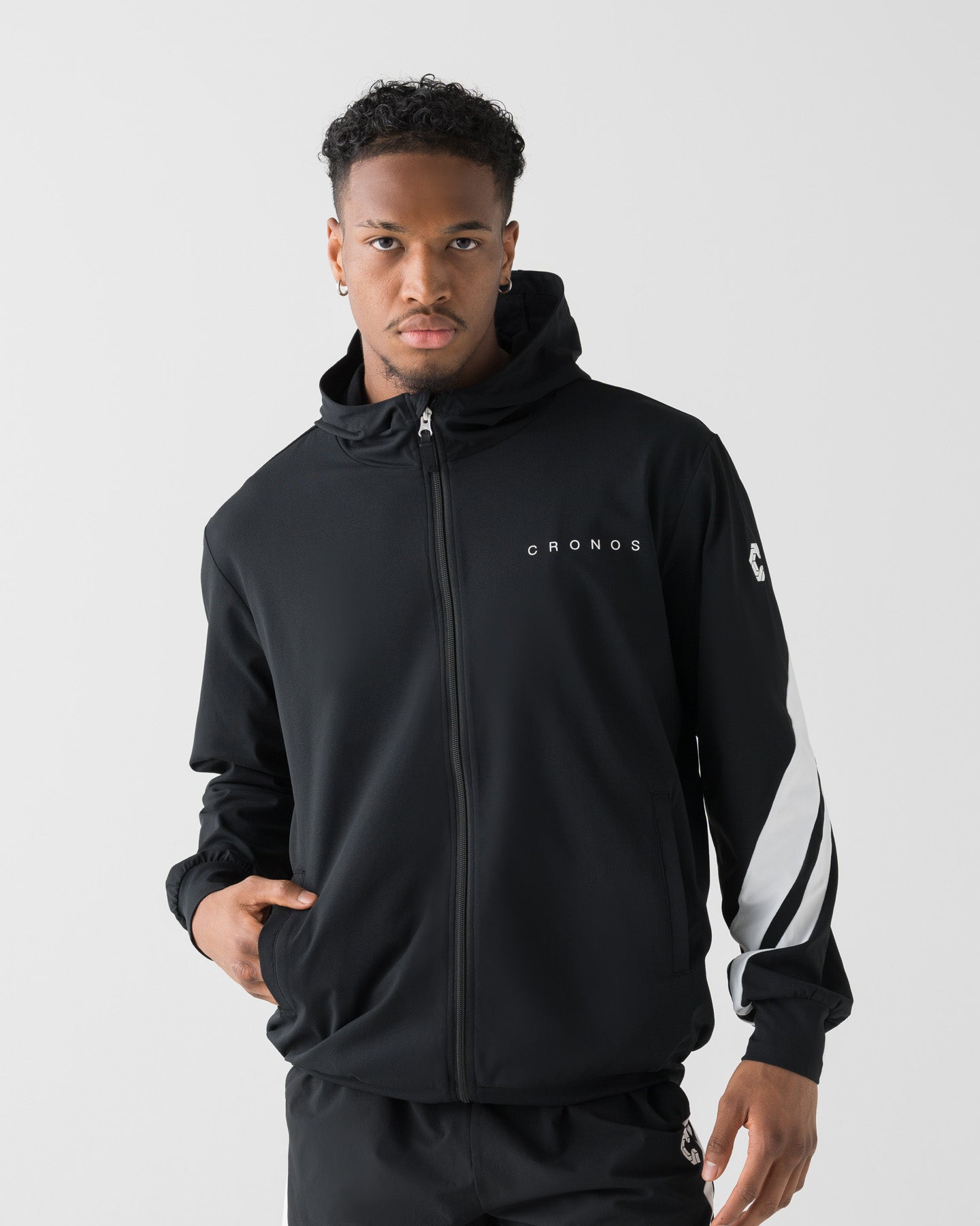 CRONOS COOLING RASH HOODIE【BLACK×WHITE】