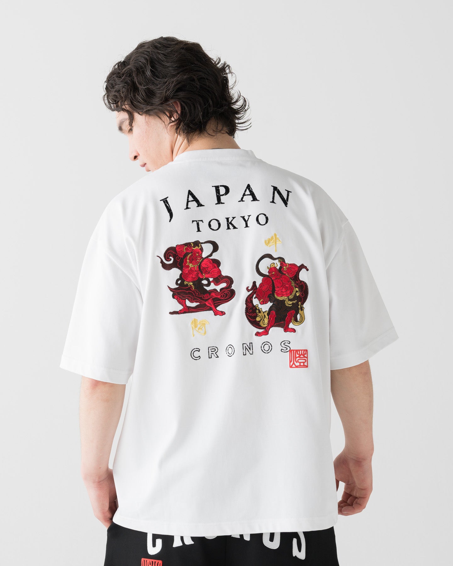 CRONOS TOMOSHIBI SERIES A-UN EMBROIDERY S/S TEE【WHITE】