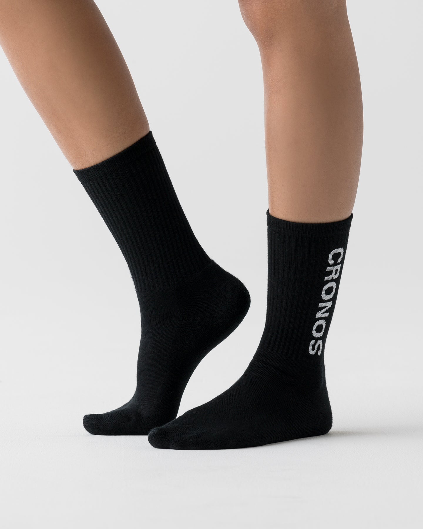 CRONOSソックス CRONOS WOMEN LOGO MID SOCKS【BLACK】