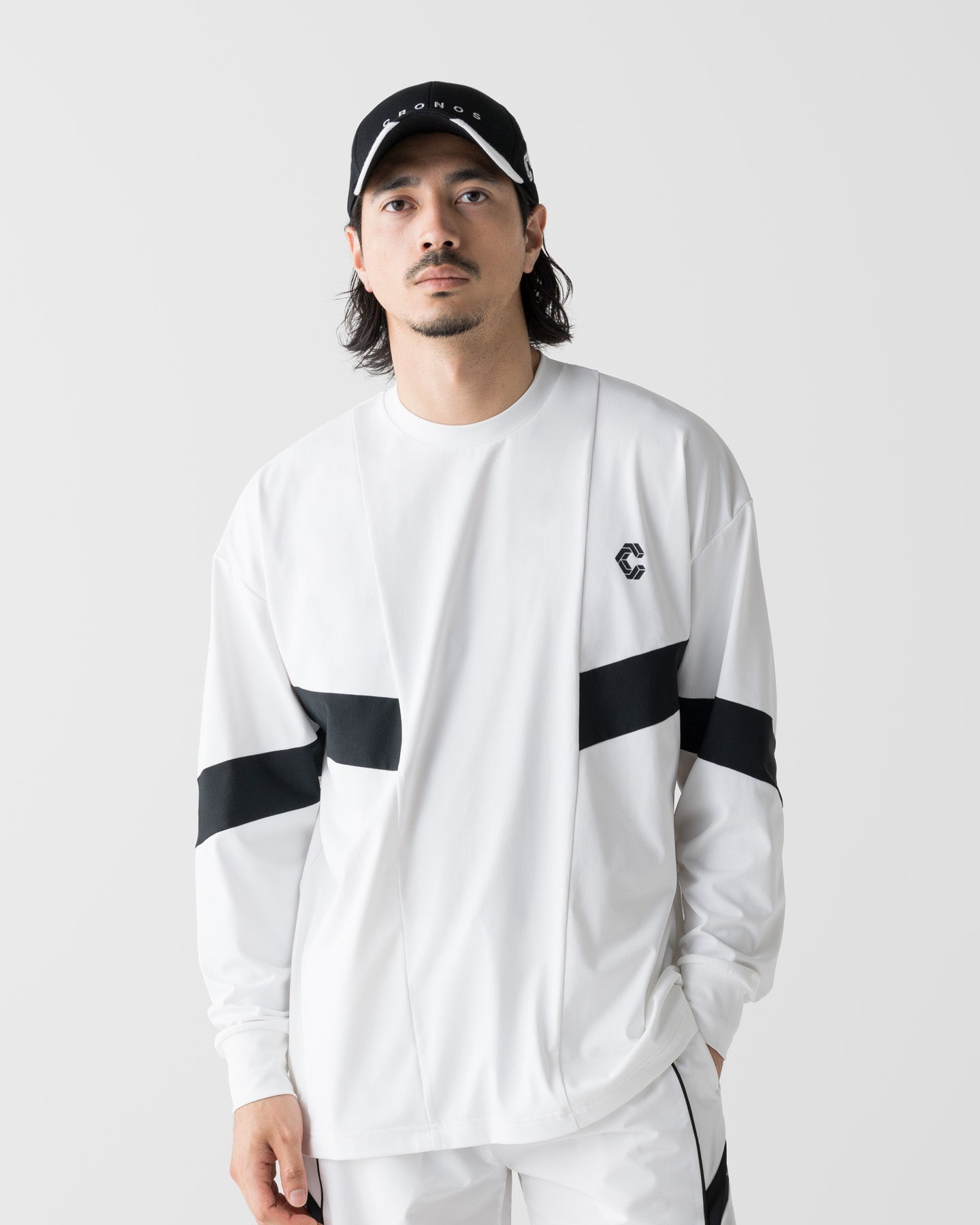 CRONOS SWITCH COOL TOUCH L/S TEE【WHITE】