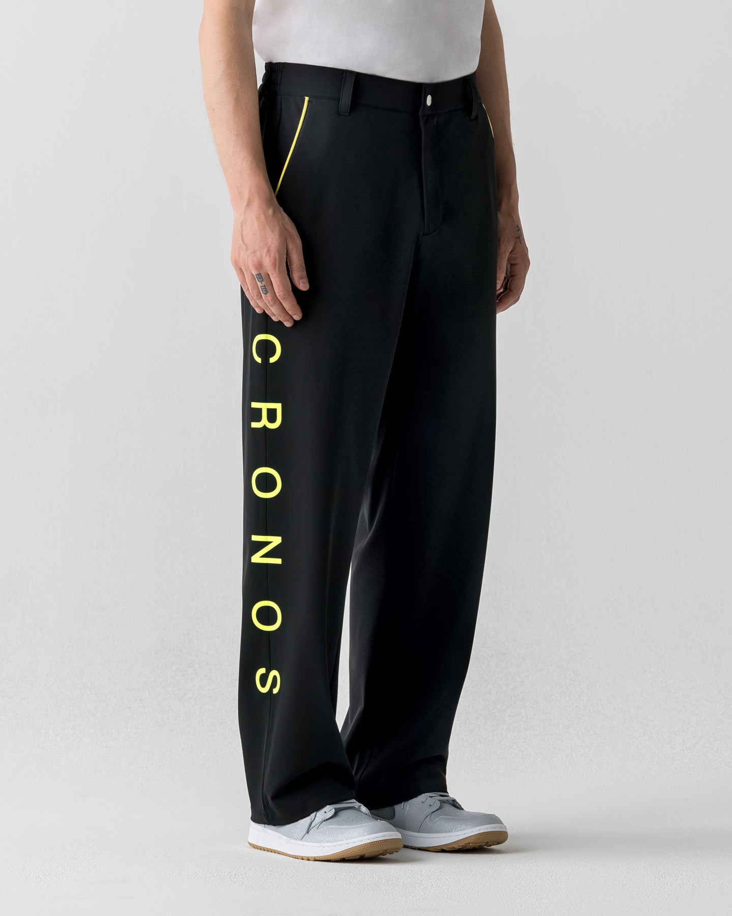 CRONOS BLACK DUAL TONE PANTS【BLACK×YELLOW】