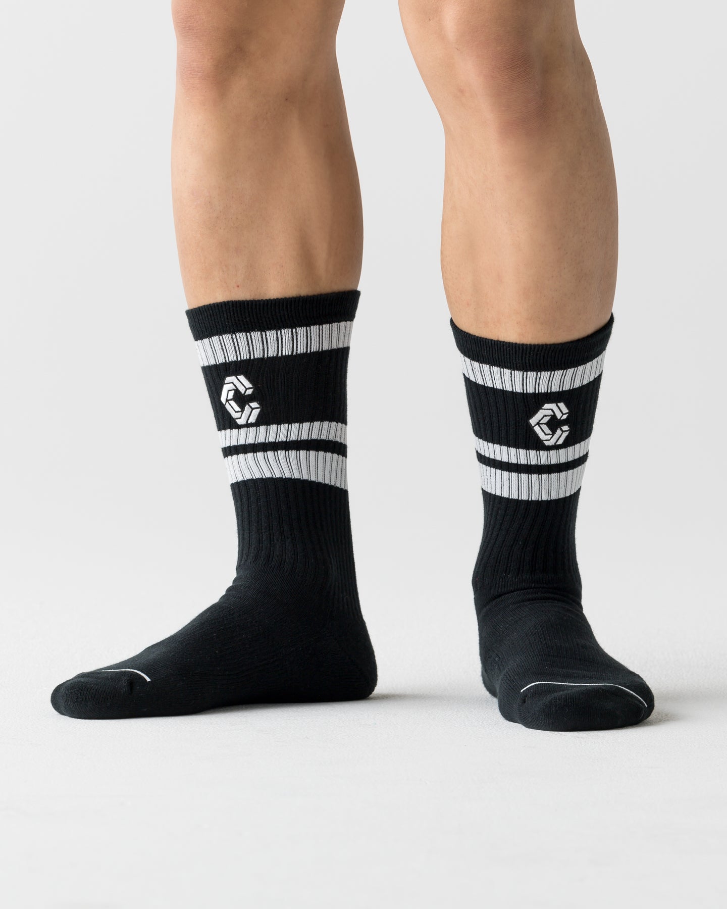 CRONOS LOGO LINE SOCKS【BLACK】