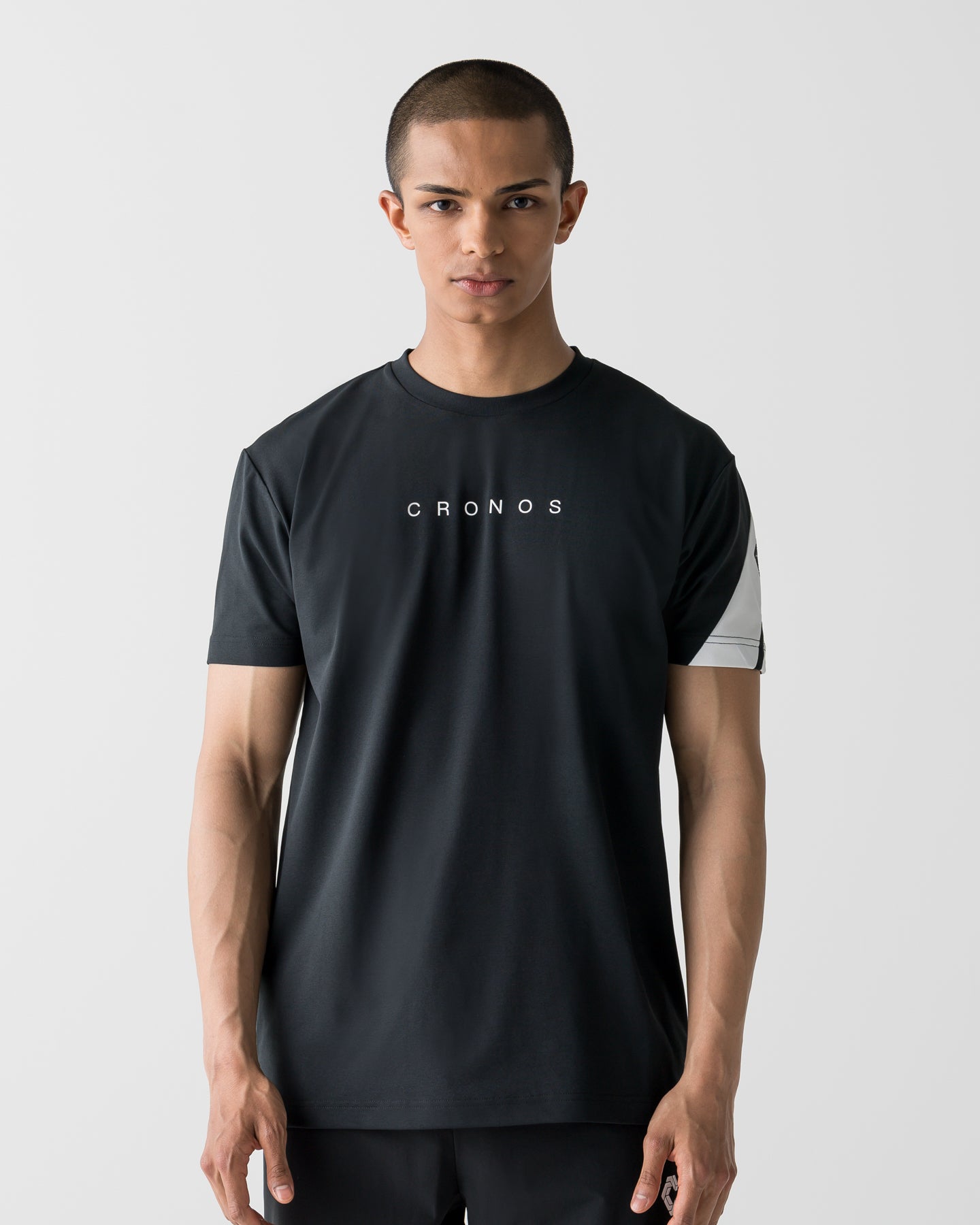 CRONOS SWITCH LINE REGULAR FIT S/S TEE【BLACK】