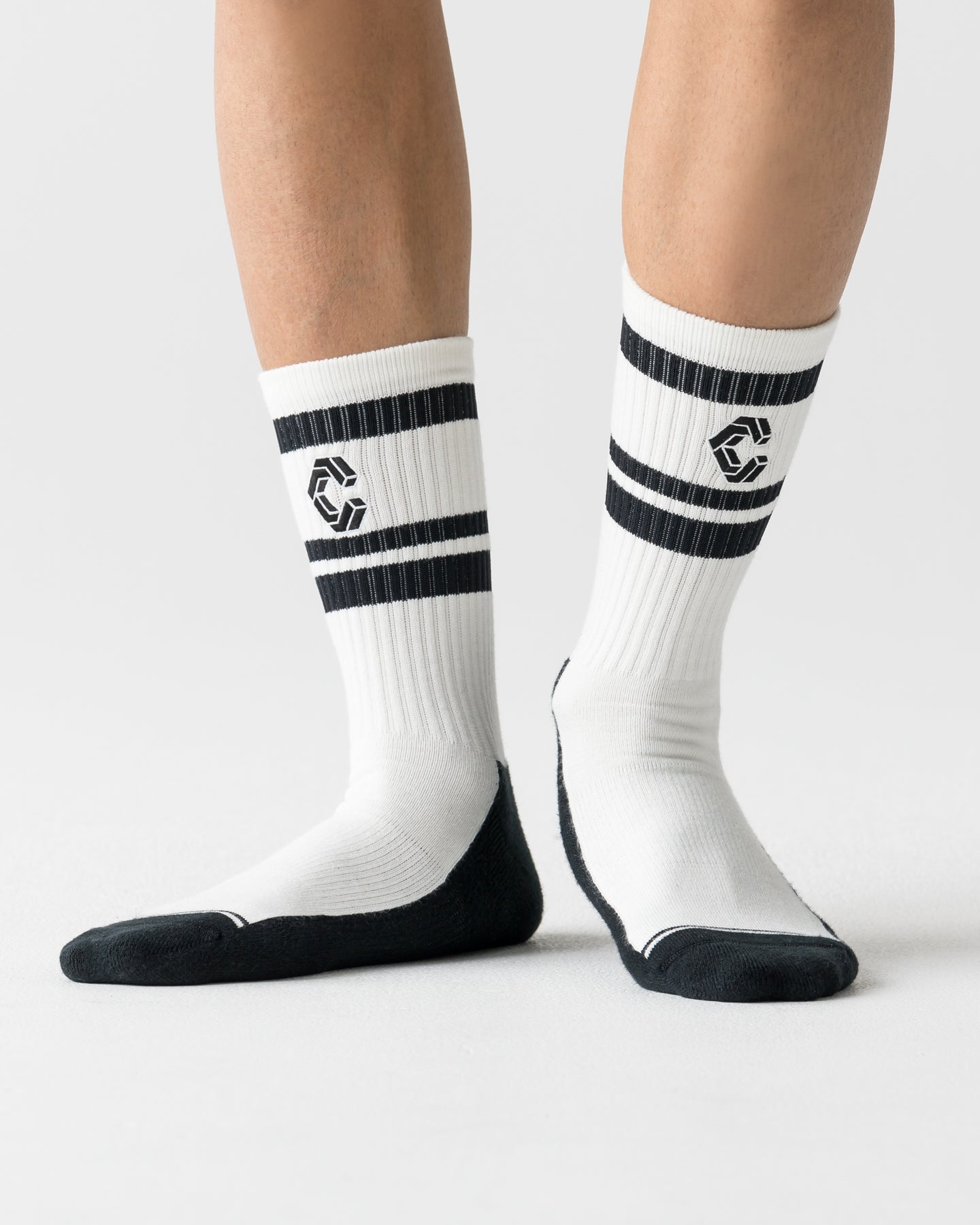 CRONOS LOGO LINE SOCKS【WHITE】