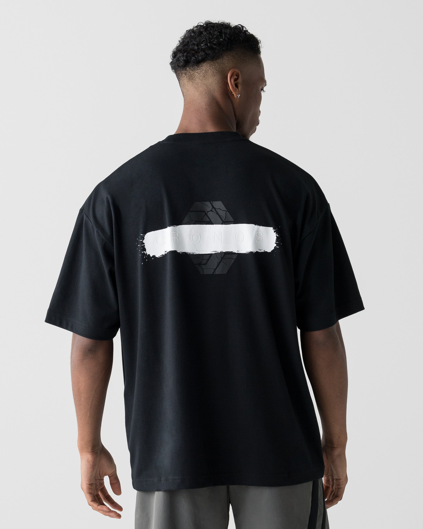 CRONOS PAINT STROKE AIR S/S TEE【BLACK】