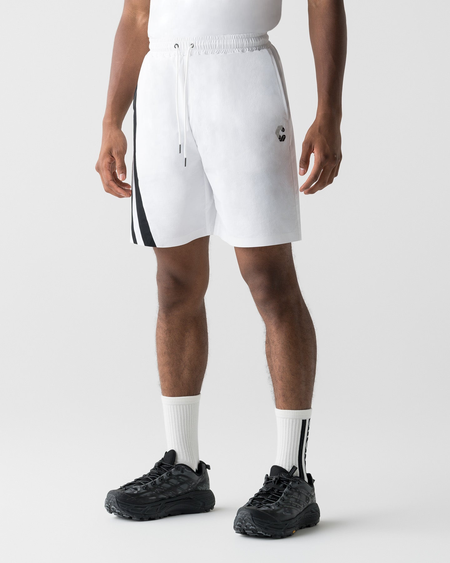 【超美品】CRONOS ホワイト ショートパンツ サイズL CRONOS SLASH LINE SHORTS【WHITE】