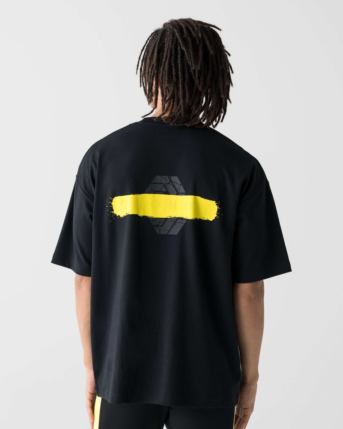 CRONOS PAINT STROKE AIR S/S TEE【BLACK×YELLOW】