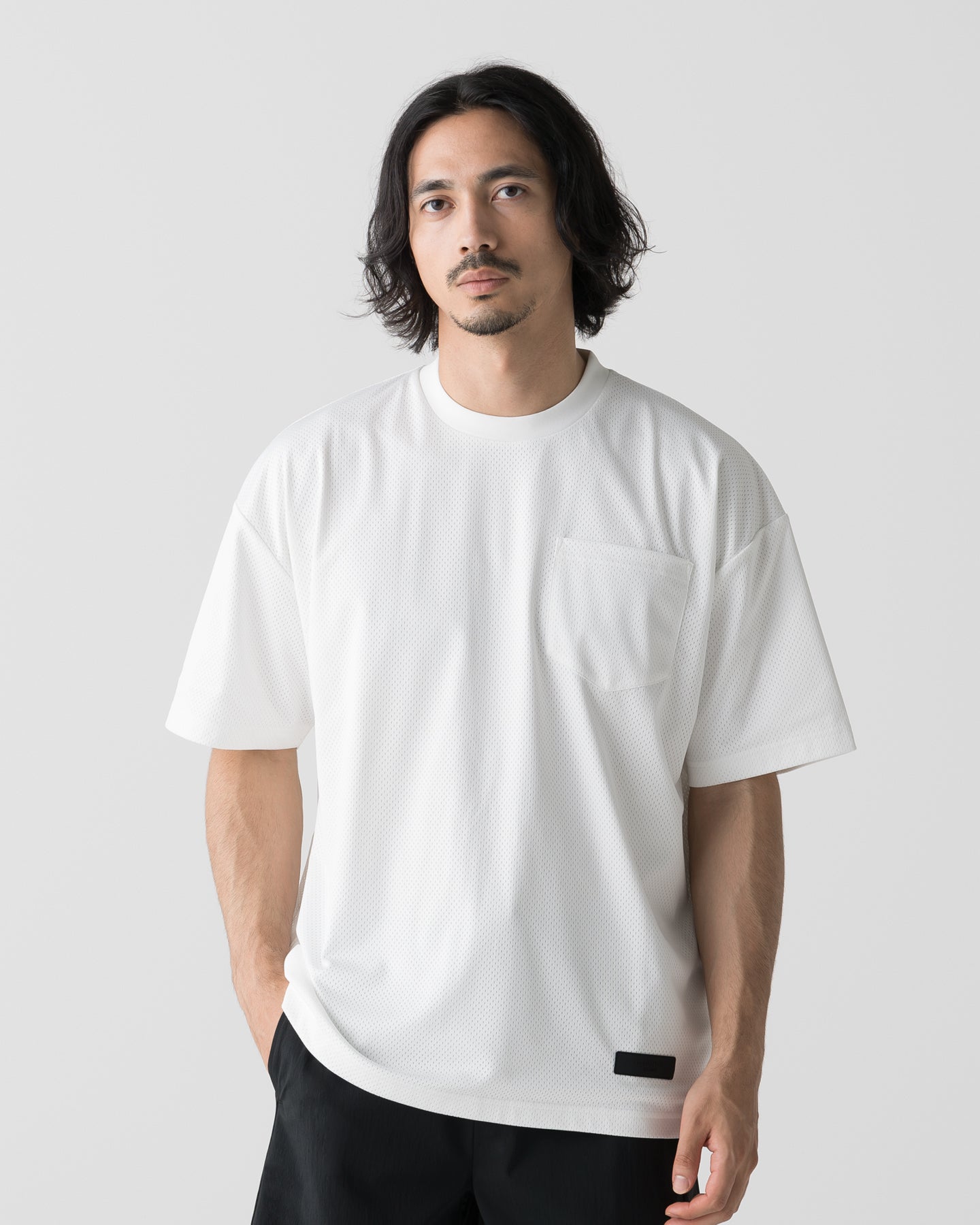 CRONOS × MASATO MESH LAYERED S/S TEE【WHITE】