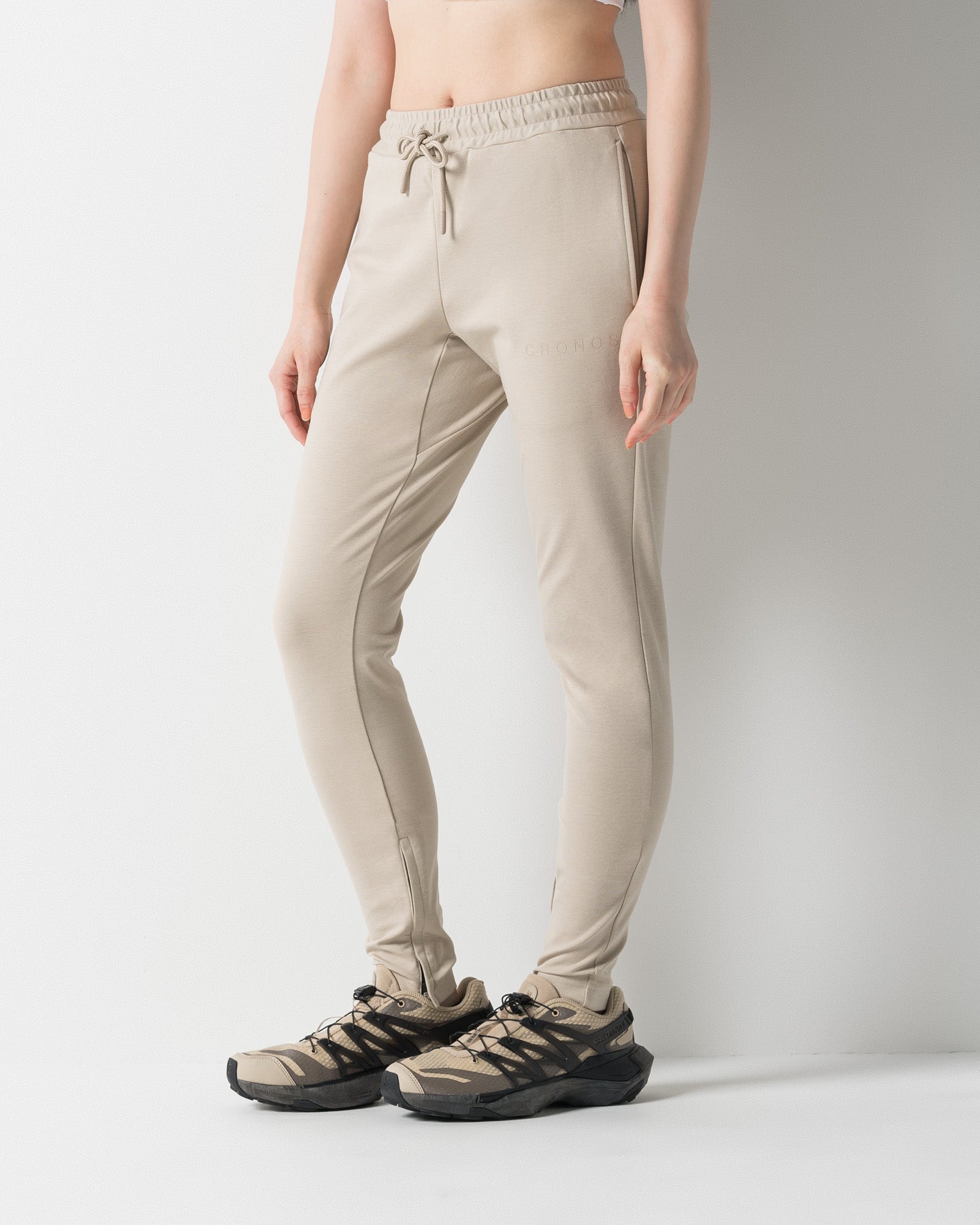 CRONOS WOMEN FORM SKINNY PANTS【BEIGE】