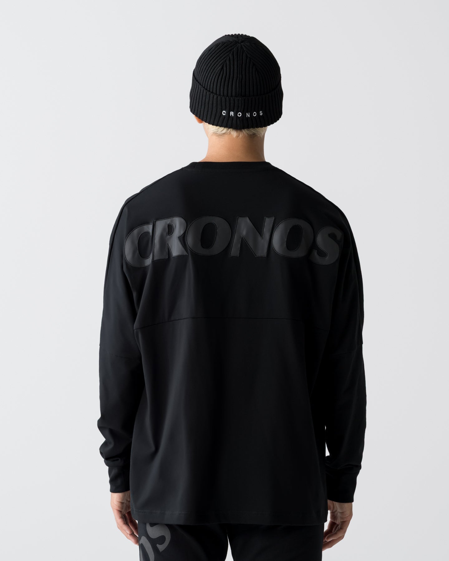 【CRONOS 】長袖カットソー ブラック Lサイズ ヘビーオンス CRONOS REFLECTIVE LOGO L/S TEE【BLACK】