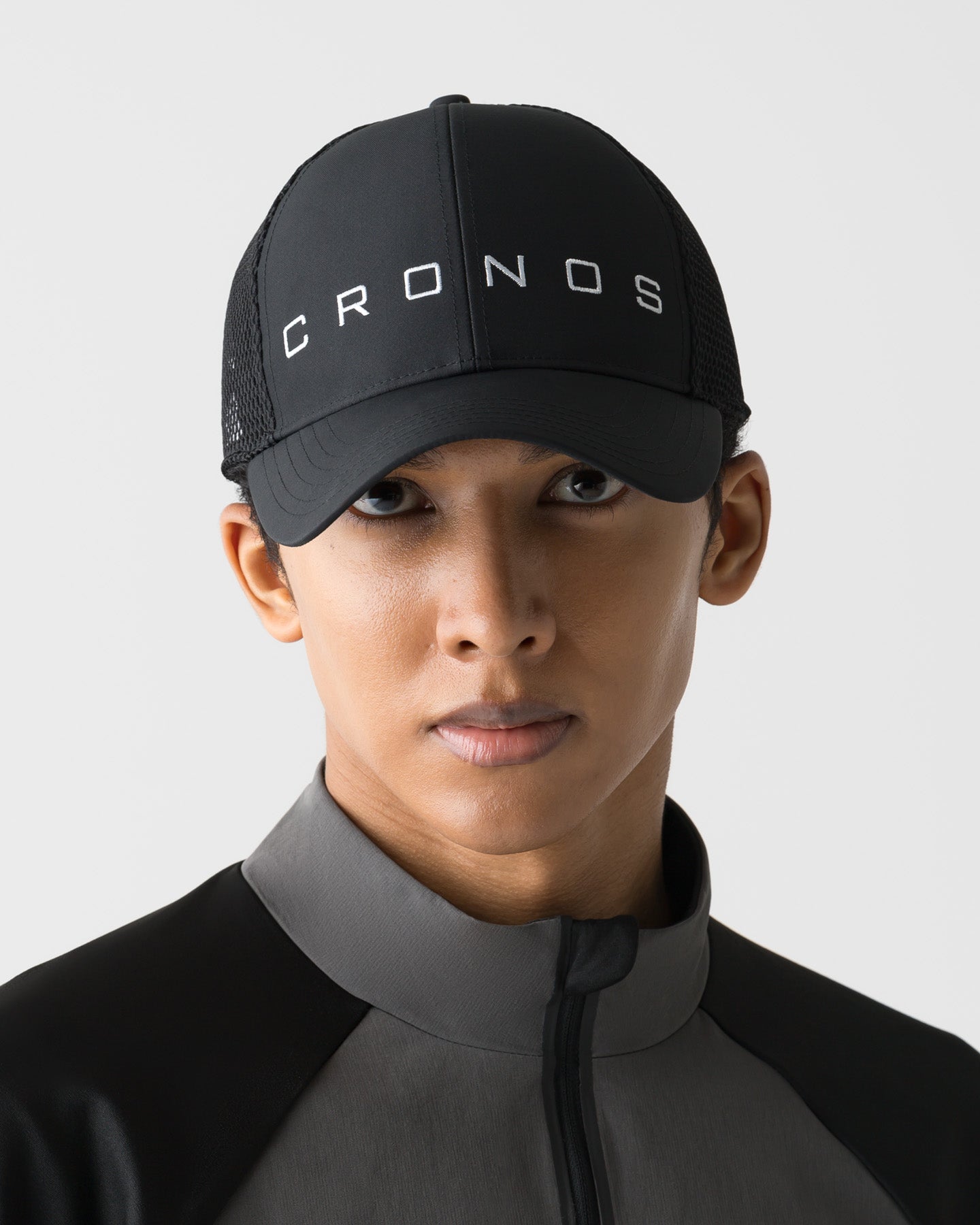 CRONOS クロノス キャップ 帽子 ブラック unisex】CRONOS BLACK TWILL MESH CAP【BLACK】