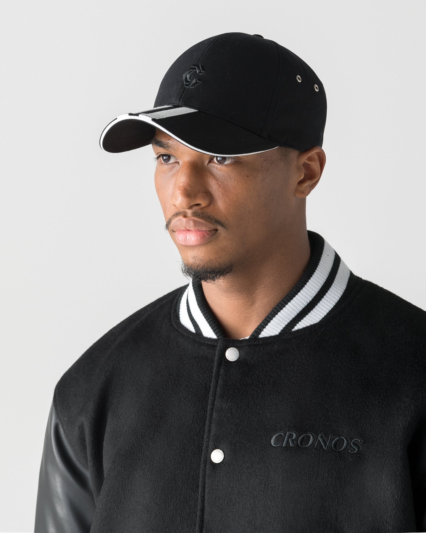 CRONOS LINEFORM CAP【BLACK×WHITE】