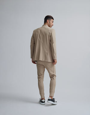 CRONOS BLACK COLLARLESS STRETCH JACKET