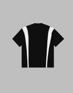 CRONOS BOTHSIDE SWITCHING OVERSIZE T-SHIRT【BLACK】