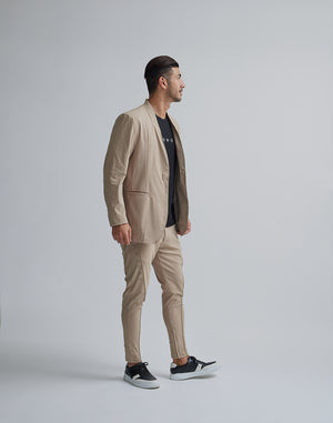 CRONOS BLACK COLLARLESS STRETCH JACKET