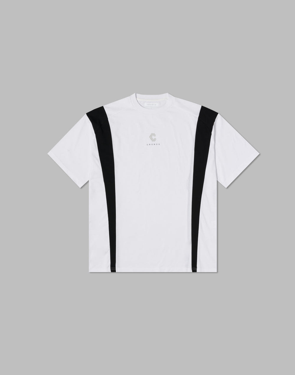 CRONOS 両サイド切替オーバーサイズTシャツ【ホワイト】