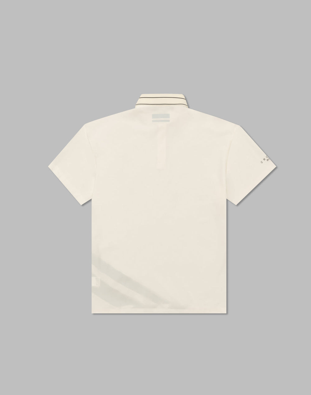 CRONOS BLACK STRIPED POLO SHIRT【WHITE】