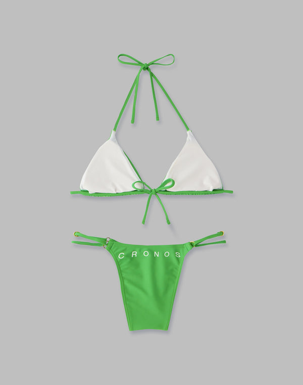 CRONOS WOMEN  NEW 2STRIPES BIKINI【GREEN】