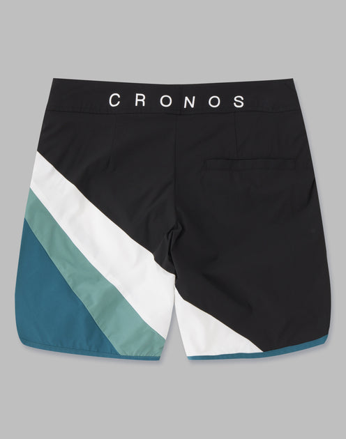 CRONOS LINED BOARD SHORTS【BLACK×GREEN】 - クロノス CRONOS