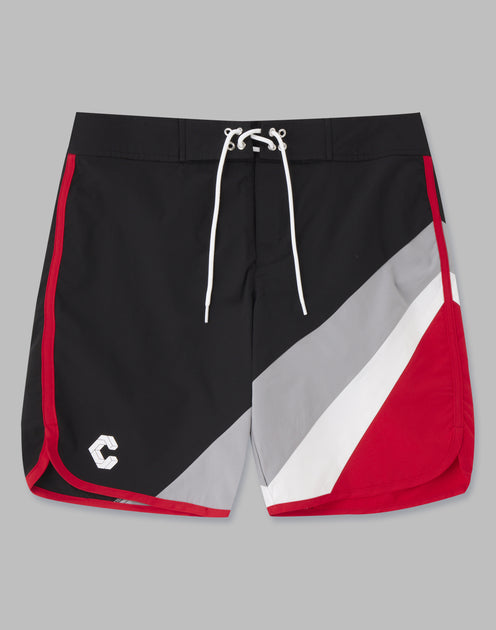 CRONOS LINED BOARD SHORTS【BLACK×RED】 - クロノス CRONOS Official