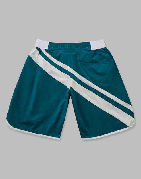 CRONOS SLANTING LINE BOARD SHORTS【GREEN】 - クロノス CRONOS