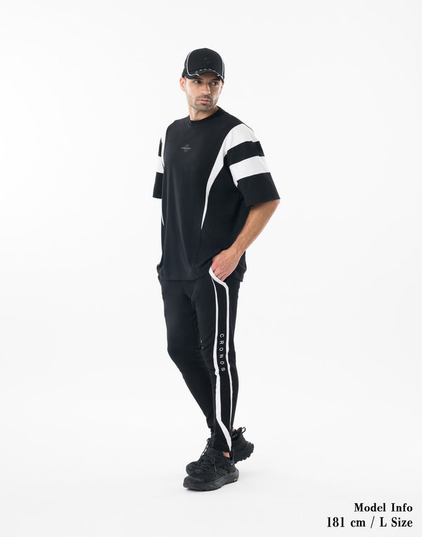 CRONOS DUAL TECH OVERSIZE S/S TEE【BLACK】