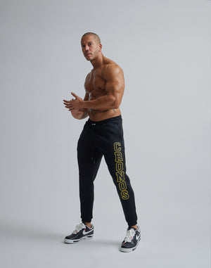CRONOS STITCH LOGO LONGPANTS【BLACK×YELLOW】