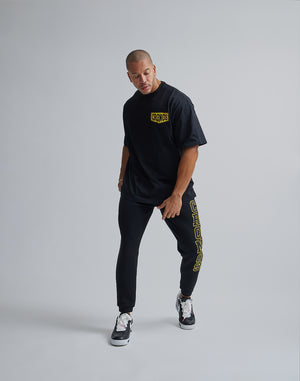 CRONOS STITCH LOGO LONGPANTS【BLACK×YELLOW】