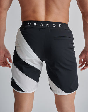 CRONOS GEOMETRIC STAGE SHORTS【BLUE×RED】