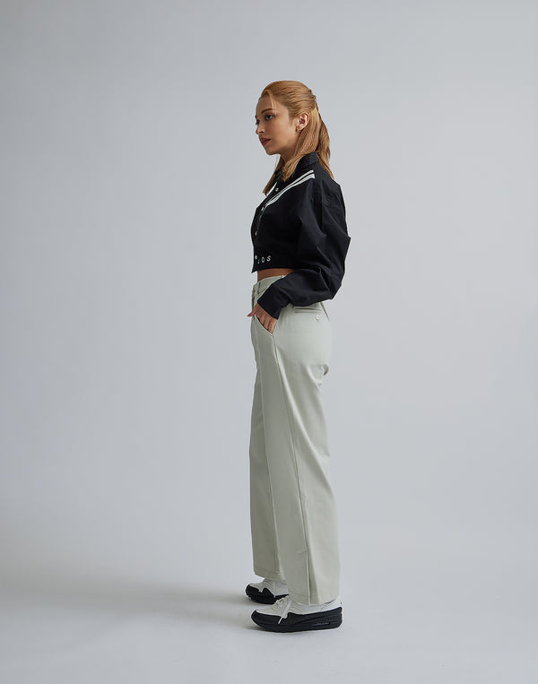 CRONOS WOMEN 2LINE SHORT SHIRTS【BLACK】